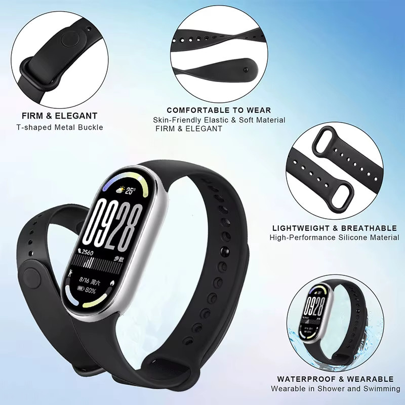 Xiaomi Uhrenarmband, Silikon, Pink, Xiaomi Smart Band 10 9 8 - Bild 3