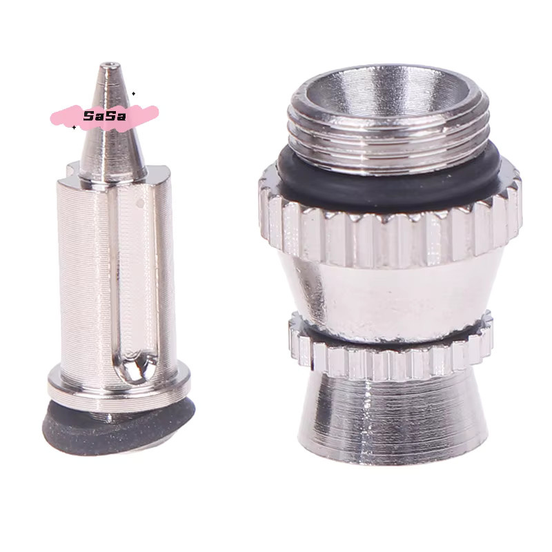 NCVHRT Metall-Spritzpistolen-Düsen-Ersatzset in Silber mit 0,3 mm Spitze und Abdeckungen für Heimwerker, Basteln und Malen - Bild 2