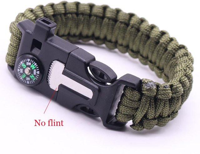Fashion Maker 2 Paracord Survival Armband, grün, Herren Damen - Bild 1