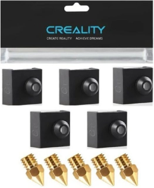 Creality 0,4-mm-Düsen mit Socken für Ender 3, Ender 5, Ender 3 V2, Ender 3 Pro, Ender 3 Max und CR 10 Serie 3D-Drucker-Ersatzteile - Bild 1