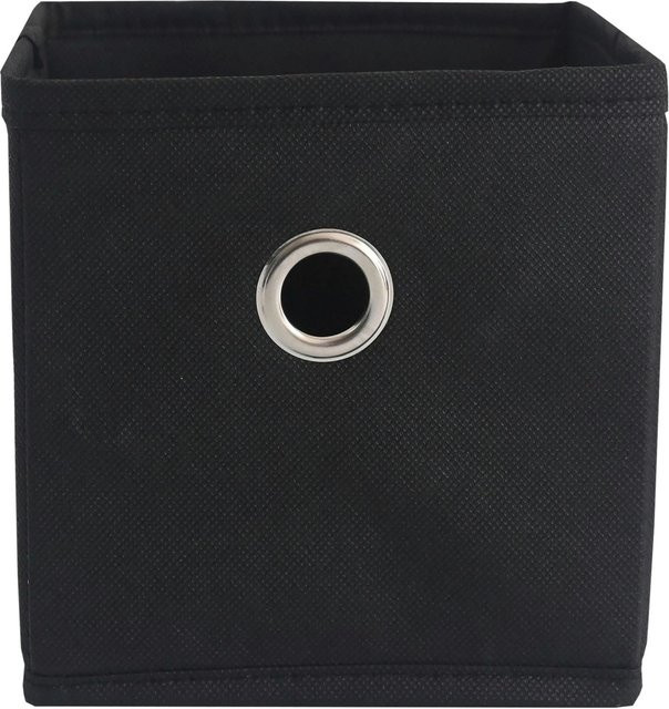Based Faltbox Phoebe Schwarz klappbar aus Metall und Stoff B/T/H: 15 x 15 x 3 cm - Bild 1