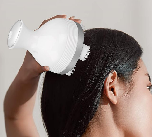 Binchi Health Technology Elektrisches Kopfhautmassagegerät, weiß - Bild 1