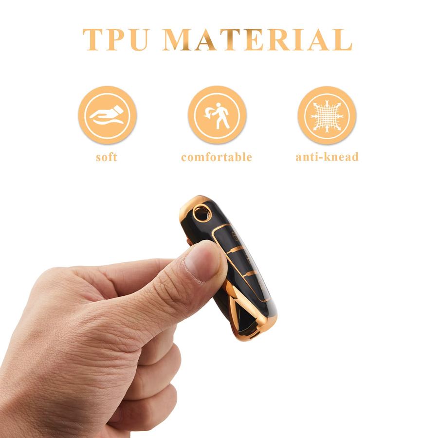 Flip Remote Autoschlüssel Gehäuse mit Schlüsselblatt für Hyundai Solaris, ix35, ix45, Elantra, Santa Fe, HB20, Verna, Farbe: Schwarz - Bild 4