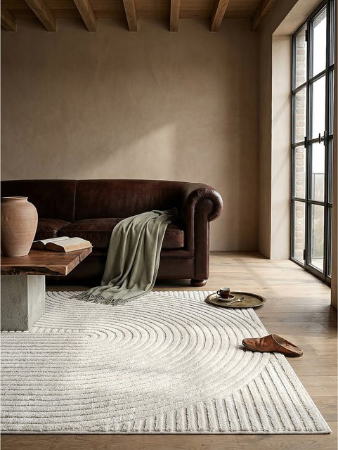 Pflegeleichter Teppich CETINA von Kadima Design in Creme und Beige, B/B: 140 x 200 cm - Bild 1