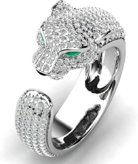 My fine jewelry Leopardenkopfring, Silber, Zirkonia, Herren - Bild 1