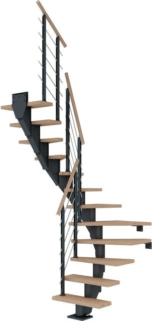 Dolle Mittelholmtr Frankfurt Eiche Weiß Anthrazit B/H: 75 x 301 cm - Bild 1