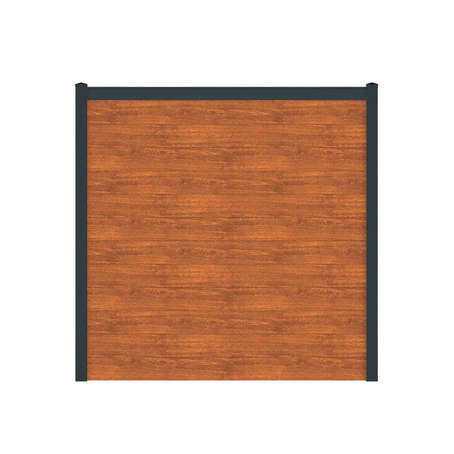 Vidual Sichtschutzzaun Snap 140 aus Aluminium in Light Oak, blickdicht, zum Aufdübeln, Höhe: 175 cm, Breite: 1068 cm - Bild 2