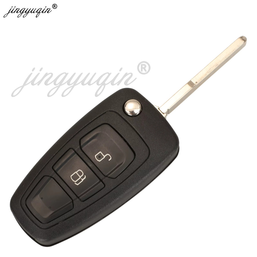 Modifizierter Fernbedienungs-Autoschlüssel von jingyuqin in Schwarz für Ford B/C/S-Max Focus Mondeo Kuga Fiesta Ecosport Galaxy Transit 315/434MHz ASK 4D60/4D63 5WK48791 - Bild 2