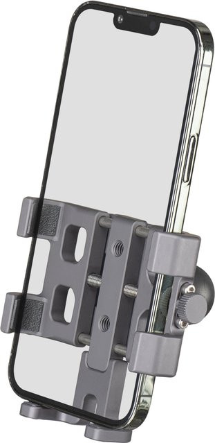 FANAUE Motorrad-Telefonhalter aus Aluminiumlegierung mit Anti-Shake-Stoßdämpfung und 2,5 cm Universal-Kugel in Grau - Bild 1