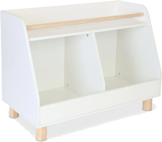 Relaxdays Kinderregal aus Kiefernholz in Braun mit 2 Fächern, B/T/H: 53 x 38 x 72 cm - Bild 1