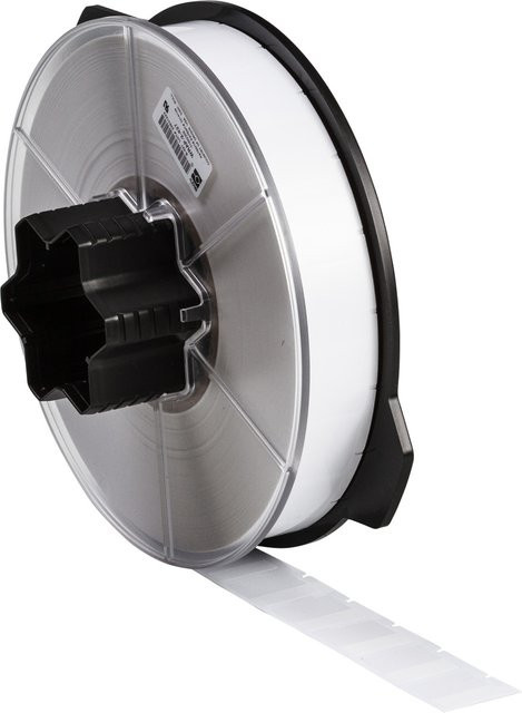 Brady WRAP-2-427 Selbstlaminierendes Kabelkennzeichnungset aus Vinyl, Weiß/Transparent, Breite: 25,4 mm, Höhe: 9,53 mm, für Kabeldurchmesser von 2,7-5,1 mm - Bild 1