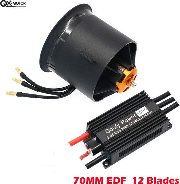QX-MOTOR QF3027 2200KV Bürstenloser Motor, 12-Blatt Impeller mit 100A ESC, Set - Bild 1