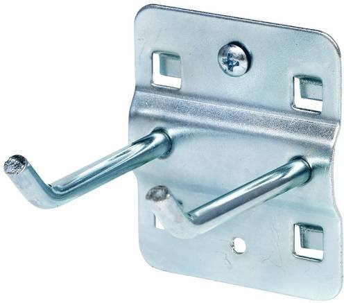KS Tools Doppelter Werkzeughalter mit schrägem Hakenende, Farbe: Silber, Material: Stahl, Durchmesser: 6 mm, Länge: 50 mm - Bild 1