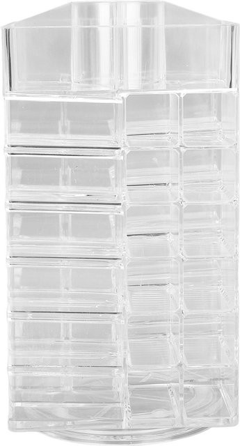 Lippenstift Aufbewahrungs Organizer, 360 Grad drehbar, 53 Fächer, Transparent White - Bild 1