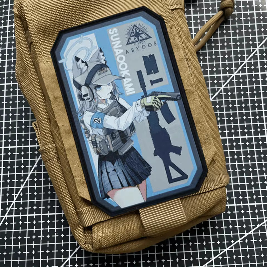 Aufnäher Shiroko, blau, mit Klettverschluss, Mädchen - Bild 4