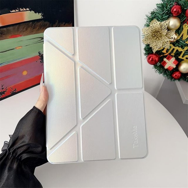 Samsung Tablet Hülle mit Y-Fold Ständer für Galaxy Tab A11 Plus, A9 Plus, A11 und A9 8,7 Zoll in Silber - Bild 1