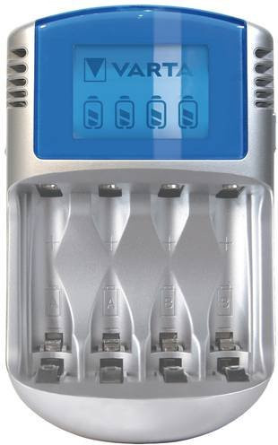 Varta LCD Ladegerät für AA Batterien mit USB-C Anschluss in Blau - Bild 1