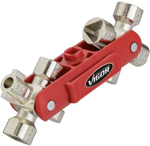 Vigour Sub Maker Quadro 10-in-1 Schaltschrankschlüssel V4241 in Rot - Bild 1