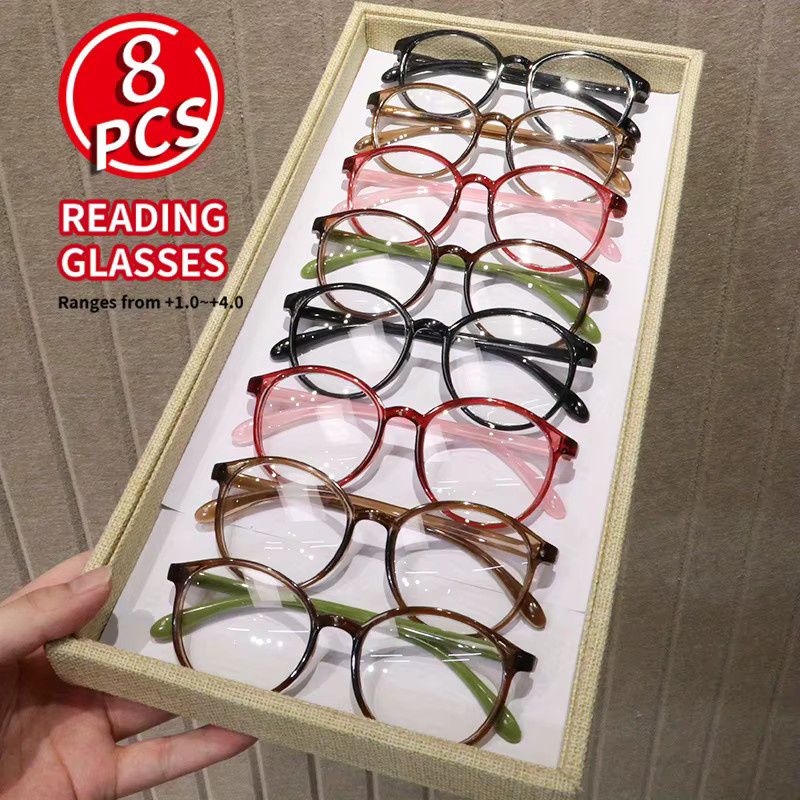DIXSG Lesebrille, Rund, Vollrand, Kunststoff, Unisex, Multicolour - Bild 2