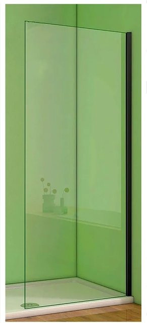 Duschparadies Walk In Duschabtrennung aus Nano Glas mit schwarzem Profil, B/H: 50 x 200 cm - Bild 1