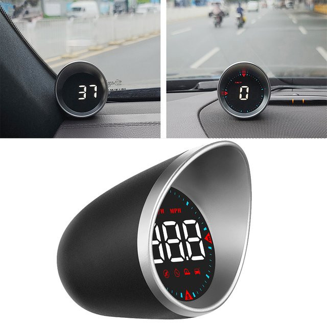 ZMFJH HUD G5 Head Up Display mit GPS, digitalem Tacho, Übergeschwindigkeit-Alarm und Kompass in Schwarz für alle Autos (MPH/KMH) - Bild 1