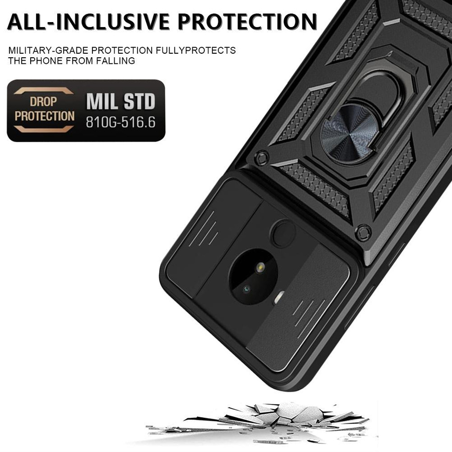 Xiaomi Handyhülle Armor mit Push-Fensterabdeckung in Schwarz für Redmi Note 11 12 12X 11T 11X 11i K40 Pro Lite Mix 4 Poco F4 F3 GT K40S K50 Gaming 4G 5G und Xiaomi 11T Pro - Bild 4