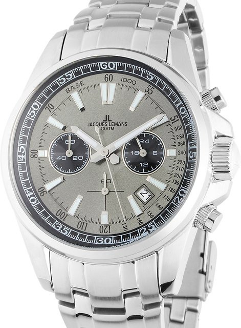 Jacques Lemans Chronograph, Quarz, Edelstahl, 44 mm, Herren, 20 ATM - Bild 1
