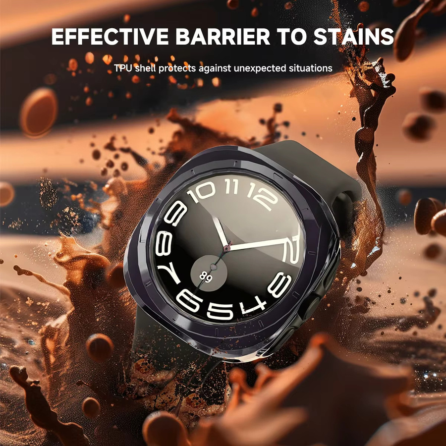 CAOWTAN Uhrenzubehör, Displayfolie und TPU-Hülle für Samsung Galaxy Watch 7 Ultra 47 mm, Kunststoff, transparent, Unisex - Bild 6