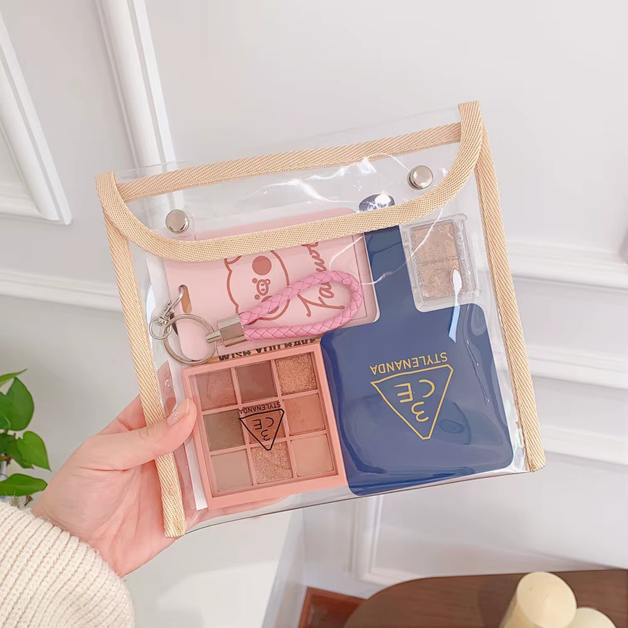 Transparente PVC Kosmetiktasche und Schreibwarenbeutel für Kosmetik oder Stifte in Transparent - Bild 1