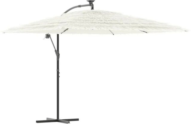 vidaXL Sonnenschirm mit Stahlmast und Polyesterbespannung in Weiß, B/T/H: 290 x 290 x 238 cm - Bild 1