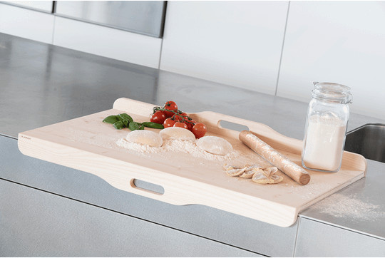 Fairwerk Nudel- und Backbrett in Beige und Braun, B/T/H: 54,0 x 9,0 cm - Bild 1