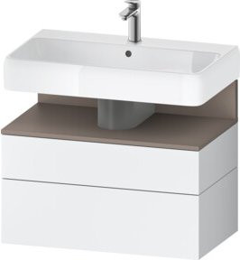 Duravit Waschtischunterschrank Qatego Wandhängend in Weiß Hochglanz B/T/H: 79 x 47 x 59 cm - Bild 1