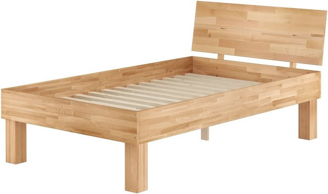Erst-Holz Hohes Seniorenbett Modell 81 aus Massivbuche in Braun B/T/H: 120 x 220 x 93 cm inkl. Rollrost - Bild 1