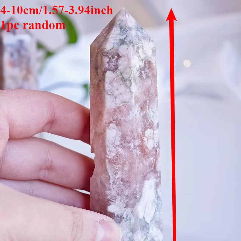 Kirschblüten-Achat-Säule von CrystalHola als dekorativer Stein im Boho-Stil, mehrfarbig - Bild 2