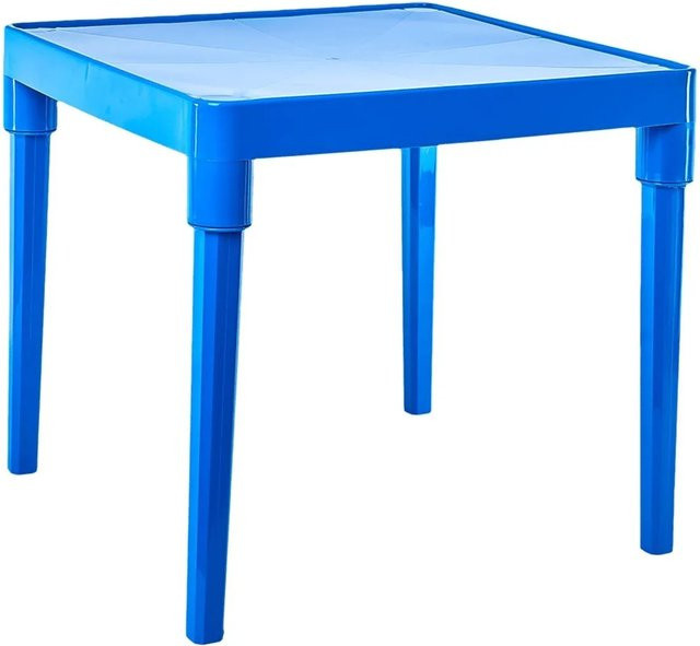 KMND Kindertisch Hellblau aus Kunststoff für Kinderzimmer, Garten und Balkon B/T/H: 51,0 x 51,0 x 47,0 cm - Bild 1