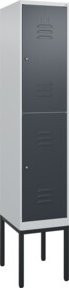 C+P Doppelstock-Spind Classic PLUS mit Zylinderschloss, 1 Abteil, Anthrazitgrau, H x B x T: 212 x 40 x 50 cm - Bild 1