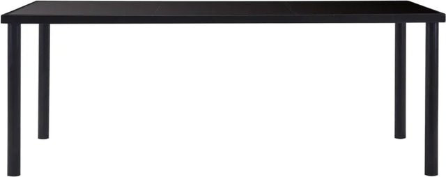 vidaXL Esstisch modern in Schwarz mit gehärtetem Glas und Metall, B/T/H: 200 x 100 x 75 cm - Bild 1