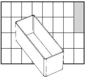 Raaco A9-2 Facheinsatz aus Kunststoff, transparent, H: 4,7 cm, B: 3,9 cm, T: 10,9 cm - Bild 1