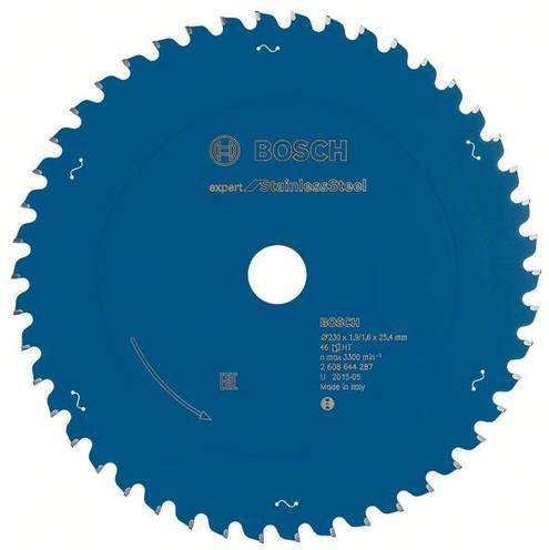Bosch Expert Kreissägeblatt für Edelstahl, Durchmesser: 230 mm, Bohrung: 25,4 mm, Dicke: 1,6 mm, 46 Zähne, Blau - Bild 1