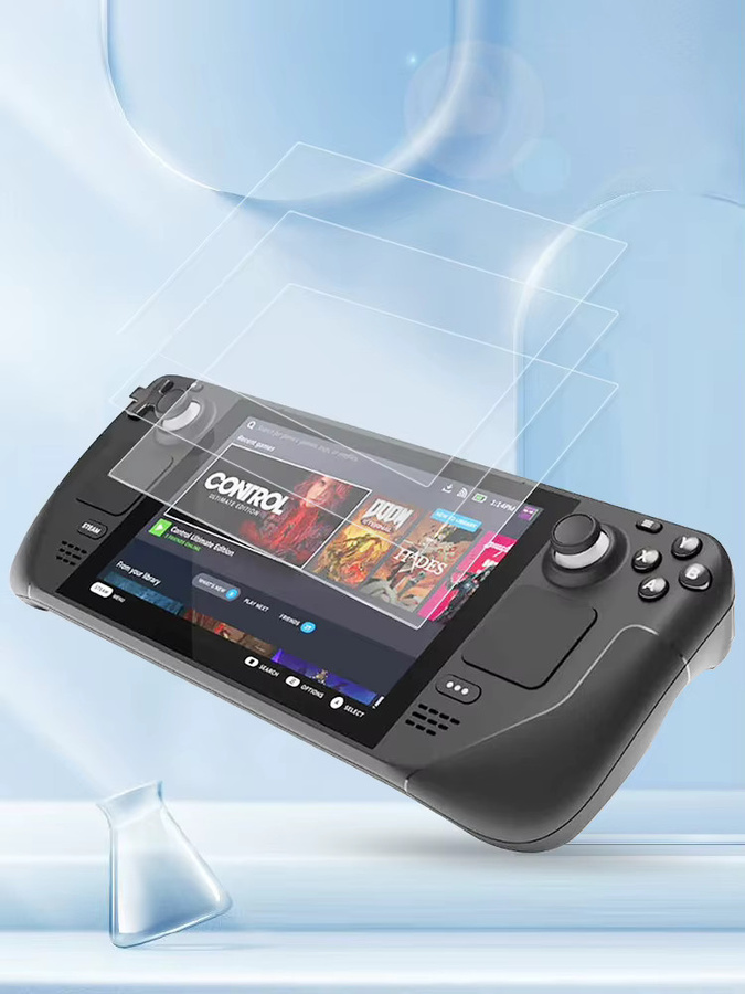 DATA FROG 2 Stück Displayschutzfolie aus gehärtetem Glas für Steam Deck, transparent, 9H HD kratzfest - Bild 7