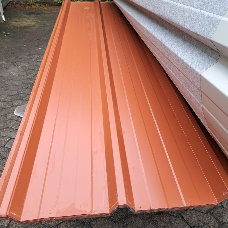 Trapezblech Dach Friedrich von Lien AG Kupferbraun RAL 8004 Länge: 2,50 m - Bild 1