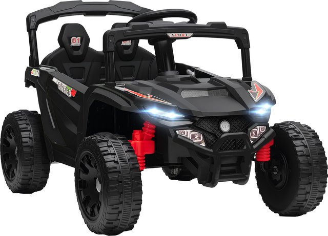 AIYAPLAY Kinder-Elektroauto 12V UTV-Batteriefahrzeug, Schwarz, ab 3 Jahre - Bild 1