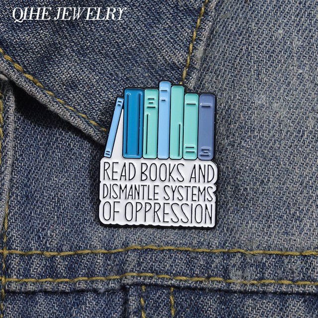 QIHE JEWELRY Brosche, Cartoon-Bücher, Emaille, Anstecknadel - Bild 1