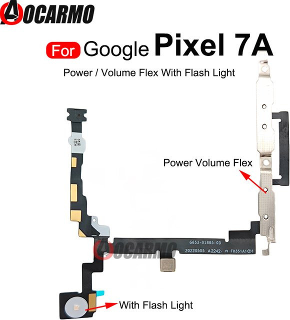 Google Pixel 7a Ersatzteil Blitzlicht-Flexkabel in Schwarz - Bild 1