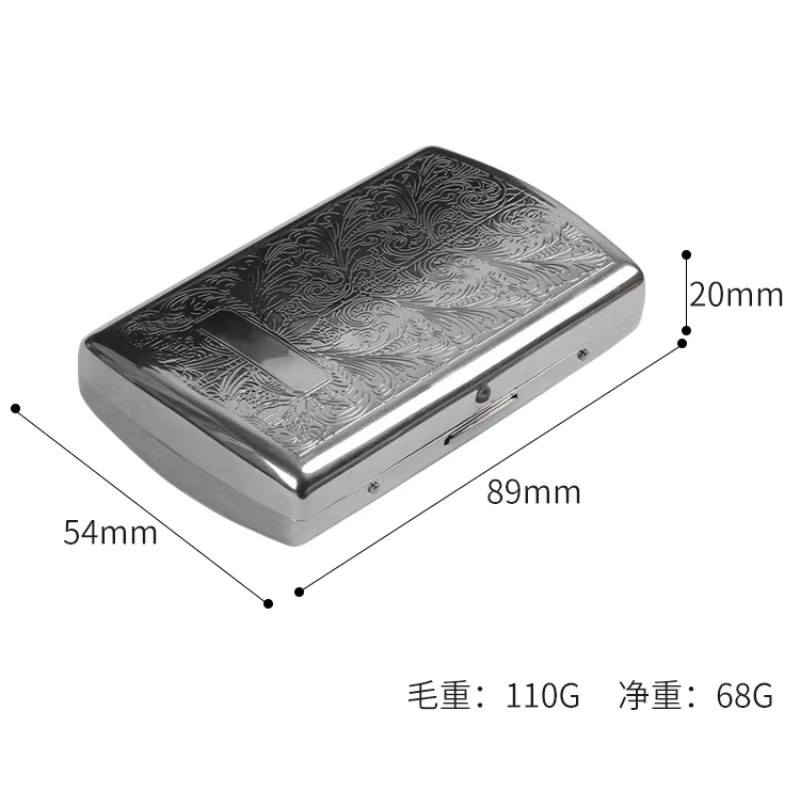 KeYi 12er-Pack Versiegelte Wasserdichte Zigarettenetuis aus Metall in Silber, Tragbare Retro Zigarettenbox für Männer - Bild 3