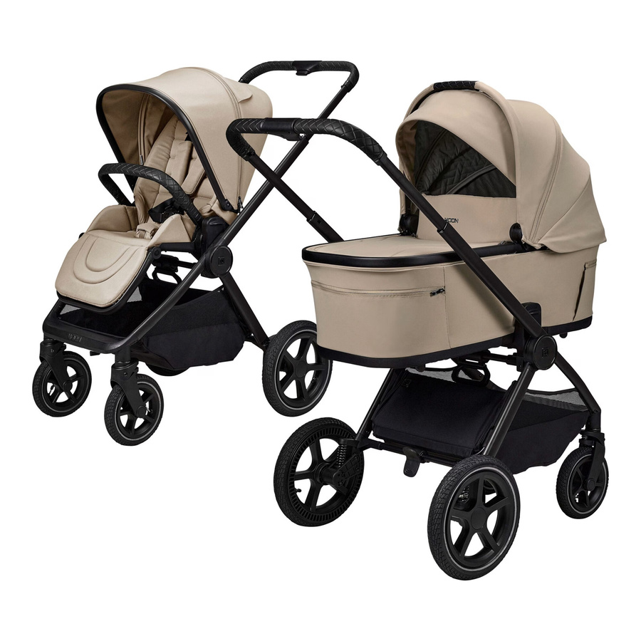 Moon Diamond Kombikinderwagen GIO FOLD Air in Beige mit Aluminiumgestell und Federung - Bild 3