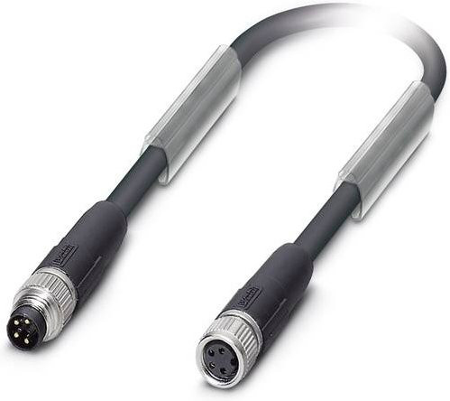 Phoenix Contact 1543346 Sensor-Aktor-Datensteckverbinder M8 Stecker gerade Buchse gerade Schwarz 0,13 m 4-polig - Bild 1