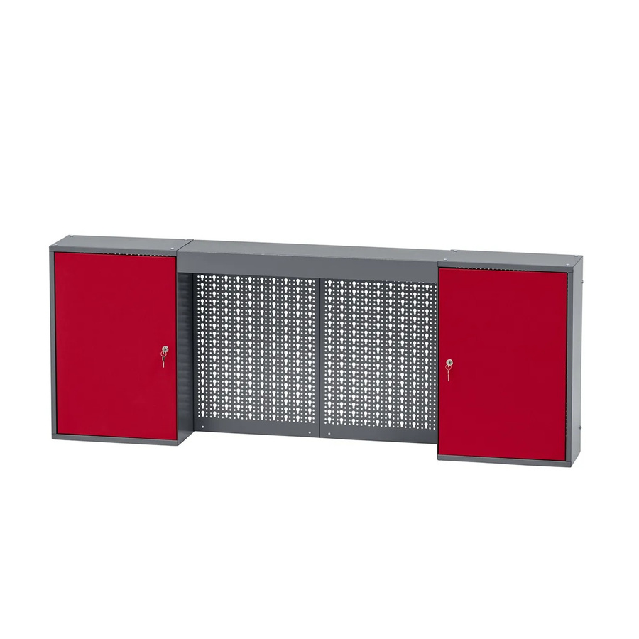 Küpper Hängeschrank in Rot mit Lichtblende, B/T/H: 160 x 20 x 60 cm - Bild 2