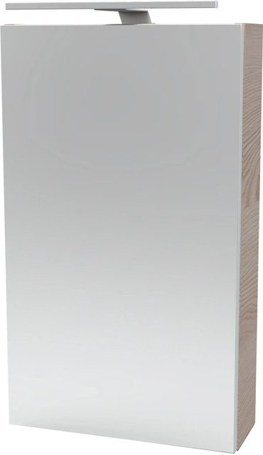Fackelmann Spiegelschrank SBC Alaska Esche in Grau mit Softclose-Türen und integrierter LED-Beleuchtung, B/T/H: 40 x 15,3 x 68 cm - Bild 1