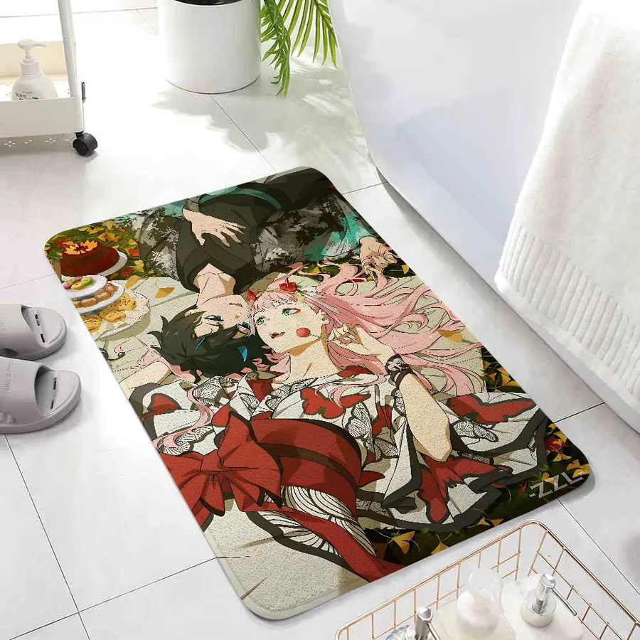 Bilibili Darling in the Franxx Zero Two Bodenmatte, moderner Spielteppich für Wohnzimmer und Kinderzimmer, rechteckig, Multicolour - Bild 4